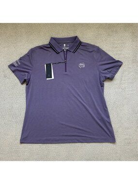 Fiori Golf Mens Polo Shirt Purple Solid Short Sleeve Casual Lightweight Size XL